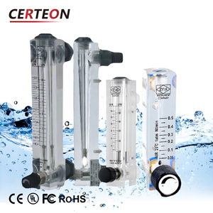 工業用透明アクリルパネル型調整可能なガス液体対応ローター付き流量計 - Product Image 1