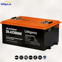 Batterie Lifepo4 38,4V 300AH avec communication Bluetooth, borne M8 pour chariot de golf, camping-car, camping, stockage d'énergie solaire domestique, OEM ODM