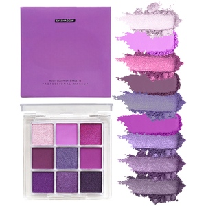 Purple Violet <b>Eyeshadow</b> Palette 9 Shades Matte & <b>Shimmer</b> Pigmented Long Lasting for Party - Product Image 3