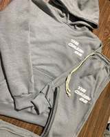 Ensemble de sweat à capuche 2 pièces 100% coton personnalisé de haute qualité pour homme en tissu éponge style sportif pour l'impression bouffante de la saison d'automne