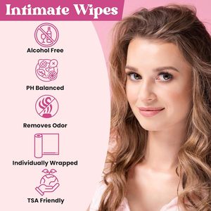 Lingettes intimes biodégradables Hand Pop, hydratant naturel, lingettes hygiéniques intimes en papier, emballées individuellement - Product Image 2