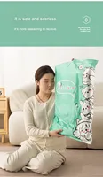 Sacs de rangement sous vide Q-Thickened PA+PE à motif animalier pour vêtements de chambre, organisateur de vêtements, utilisation en voyage, sans pompe nécessaire