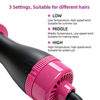 Sèche-cheveux brosse 2-en-1 à air chaud et peigne lissant pour cheveux bouclés, usage domestique et hôtelier, logo personnalisé gratuit, faible MOQ