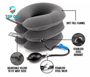 TopOne Tractor Cervical superior inflado de cuello completo de tres capas Soporte deportivo y de entretenimiento Protección de vértebra cervical - Product Image 6