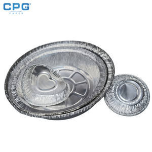 Conteneur en aluminium recyclable de 7 pouces, rond, pour desserts, pâtisseries, emballage de vente au détail, plateau en aluminium en gros - Product Image 1