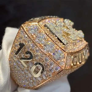 925 Sterling Silver New Design Custom Rapper Letters Iced Out Bling VVS <strong>Mens</strong> <strong>Moissanite</strong> <strong>Men</strong> Champion <strong>Ring</strong> - Product Image 5