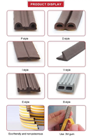 Bande d'étanchéité en mousse EPDM en forme de E, adhésive, résistante aux intempéries, pour porte et fenêtre