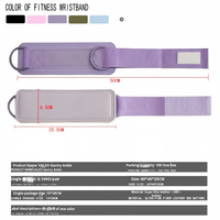 Bande de musculation pour jambes et hanches en coton et nylon élastiques, sangles de cheville respirantes en néoprène pour la protection sportive