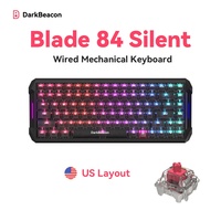 Clavier de jeu mécanique Blade 84 75% avec interrupteurs linéaires silencieux, éclairage RGB, système de driver intelligent alimenté par l'IA, disposition ANSI, résistant aux éclaboussures