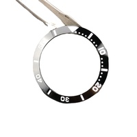 Nouvelle conception SKX007 – Insert de lunette en céramique inclinée avec bande adhésive – Pièces de montre