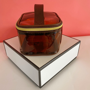 Sac à cosmétiques transparent multifonctionnel en plastique PVC Logo personnalisé - Product Image 3