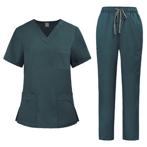 2025 gran oferta de ropa de médico de Hospital de poliéster suave, conjunto de exfoliación de enfermera lavable para mujeres, uniformes médicos de enfermería - Product Image 4