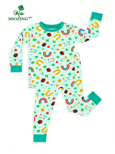 Vêtements pour bébés Miozing toutes saisons, pyjamas pour bébés à motifs de dessins animés, vêtements pour bébés en bambou OEKO-TEX, vente en gros, boutique - Product Image 1