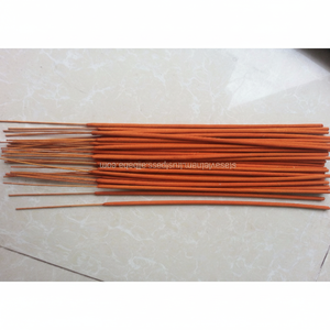 Bâtons d'encens en poudre de charbon de bois religieux orange de 3mm de diamètre avec diffuseur d'aromathérapie et porte-encens - Product Image 1