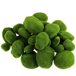 가정 정원 잔디 파티오 장식을위한 인공 이끼 바위 장식 가짜 녹색 이끼 덮인 돌