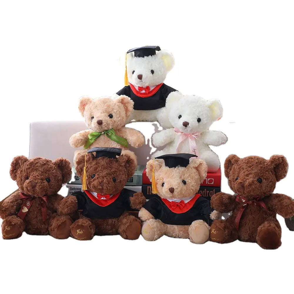 Novo Design Muito Prático Ursos de Pelúcia Graduação à Venda Top Quality University College Student Presente Teddy Bear Urso Graduação