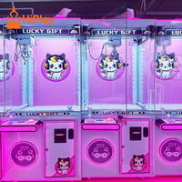 Distributeur automatique commercial rose Kawaii à griffes, jeu d'arcade à monnayeur pour peluches mignonnes et bonbons surprise pour centre commercial