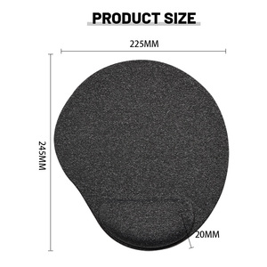 Tapis de souris ergonomique antidérapant en PU avec mousse à mémoire de forme et gel pour ordinateur et jeux - Product Image 6