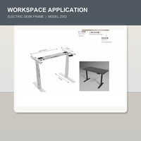 Cadre de bureau électrique à trois niveaux, en acier blanc, réglable en hauteur, base assis-debout, robuste, 150 kg