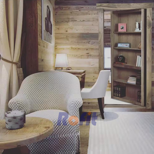 Puerta Interior de Madera Maciza de Estilo Moderno y Tradicional con Estantes Secretos, Compartimento para Libros, Marcos para Dormitorios, Otros Productos de Puertas - Product Image 4