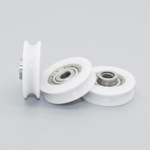 Poulie à rainure en U avec revêtement en caoutchouc pour rails de véhicules, équipements de fitness, cordes suspendues M8*28*8mm - Product Image 2