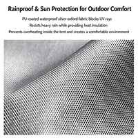 Tente de camping à armature diagonale en gros, Oxford 2000mm imperméable, double couche, une chambre, 4 saisons, OEM/ODM