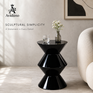 Tavolino da Caffè Moderno in Stile Nordico, Tavolo Rotondo Cesar in Fibra di Vetro per Soggiorno - Product Image 1