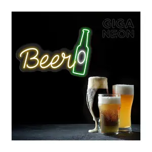 Custom Made Neon burcu 3d Led ışıklı Neon bira Bar tabela satılık kelime