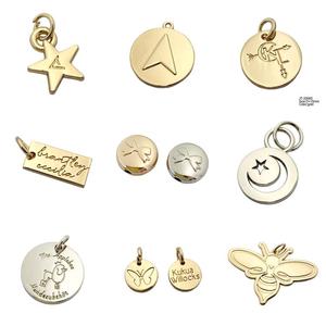 Fashion Design Engraved logo <strong>Custom</strong> <strong>Jewelry</strong> Tags Charms for Bracelet / Necklace - Product Image 3
