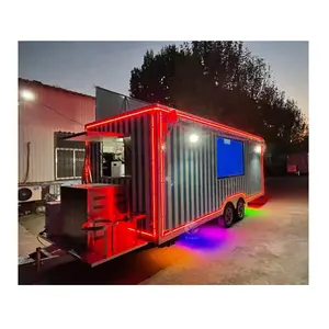 Hot Selling Coffee Food Van Vending Street Food Trailer Mobile Cart Retro Food Truck For Sale USA Concession Trailer