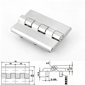 Cerniera Esterna per Porta di Armadio in Acciaio <span class=keywords><strong>Inox</strong></span> 304 Stile Industriale, Angolo di Apertura 180 Gradi, Perno Filettato a 4 Fori - Product Image 6