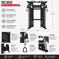 ZY Commercial Functional Trainer Dual Adjustable Pulley Heavy Duty Cable Machine pour solutions de projets de clubs de fitness professionnels