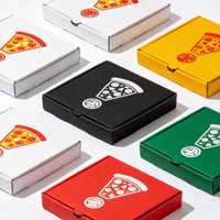 Boîtes à pizza en carton carrées jetables pour livraison, 1,5 mm d'épaisseur, boîtes à pizza en carton ondulé de qualité supérieure, boîtes à pizza personnalisées
