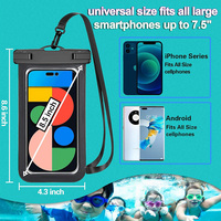 Pochette étanche pour téléphone portable en PVC de haute qualité, sac étanche pour téléphone portable pour la natation, vente d'usine