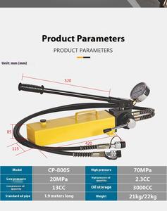Soli <span class=keywords><strong>Hydraulic</strong></span> Tool CP-800S Dual Circuit Manuelle Pumpe Hydraulik Pumpstation mit doppelseitiger Pumpe - Product Image 6