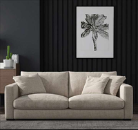 Canapé moderne Runwood, design simple, blanc, pour salon, ensemble de canapés minimalistes avec rembourrage spécial en duvet