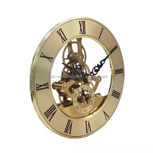 5 pollici (diametro 126MM) <span class=keywords><strong>orologio</strong></span> a <span class=keywords><strong>ingranaggi</strong></span> mobili metallo scheletro inserto <span class=keywords><strong>orologio</strong></span> con colore argento numeri romani quadrante - Product Image 6