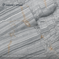 Marbre gris de Serbie PerfectStone Natural Silver Breccia, dalle de marbre sur mesure, comptoir, marche d'escalier
