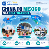 Transit de fret LCL+Express Chine-Mexique & États-Unis, 30-45 jours de transit pour articles de cuisine et articles ménagers, service de livraison DDP porte-à-porte