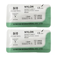 Fils de suture chirurgicaux médicaux jetables, absorbables, stériles, en soie, acide USP avec aiguille, PGA, Monocryl, Vicryl