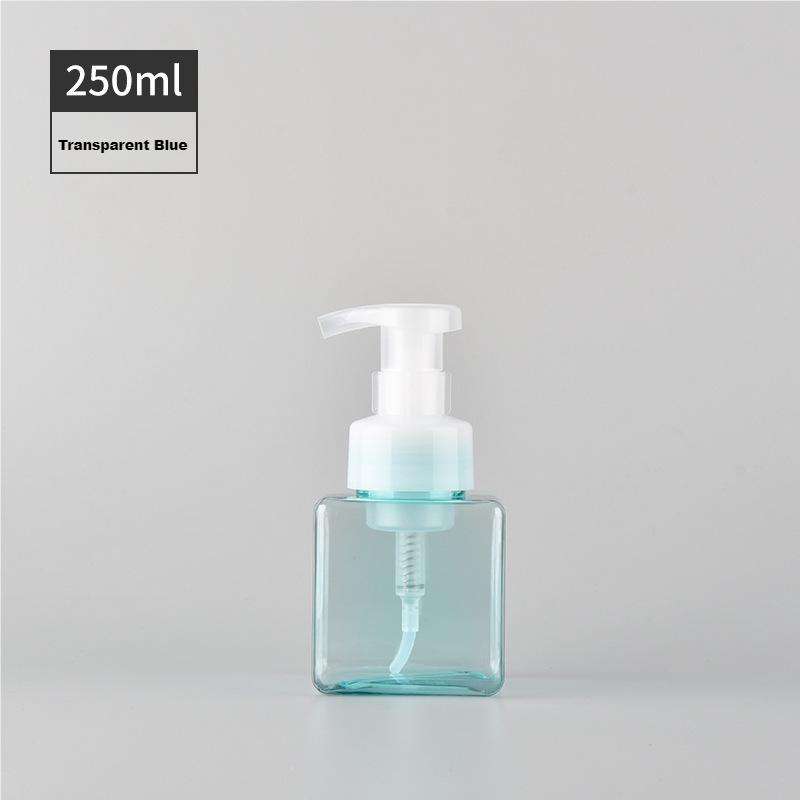 ขวดสีฟ้าใส + ปั๊มโปร่งใส