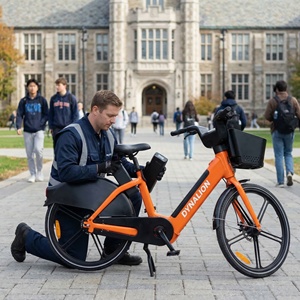 Vélo <span class=keywords><strong>anti</strong></span>-<span class=keywords><strong>crevaison</strong></span> OEM pour le partage avec batterie interchangeable, solution de mobilité pour les étudiants et les navetteurs sur campus - Product Image 4