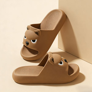 Mignonnes pantoufles en forme de chiot pour femmes, semelle épaisse, antidérapantes, pour la maison, la salle de bain, usage décontracté - Product Image 3