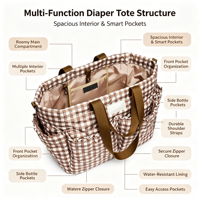 Sac de voyage léger pour le week-end des mamans avec logo personnalisé Sac de rangement pour maman tendance et élégant Sac à couches pour bébé
