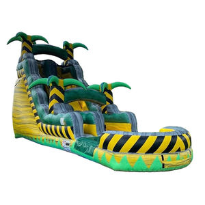 Glissière d'eau gonflable <span class=keywords><strong>avec</strong></span> roulettes de saut pour enfants, bon marché, usage domestique, <span class=keywords><strong>avec</strong></span> <span class=keywords><strong>piscine</strong></span> d'eau - Product Image 6