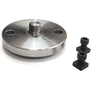 Mandrin pneumatique auto-centrant assorti de 65 mm avec 3 mâchoires souples, plaque arrière et écrous en T, mandrin à collet souple pour fraisage - Product Image 2