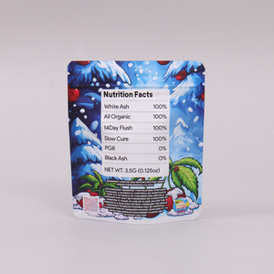 Custom Cookie Mylar Bags 3.5g Child Resistant Dry Herb Packaging 1/8 oz Stand Pouches Matte Finish Packaging FDA Approved - Product Image 2