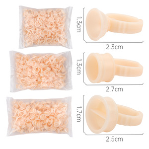 แหวนใส่กาวติดขนตาแบบนิ่มสำหรับต่อขนตา ไมโครเบลด ออมเบร ภาชนะใส่หมึก PMU - Product Image 5