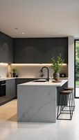 Mueble de Cocina Modular Estilo Italiano con Cajones de Acero Inoxidable Multifuncional para Uso en Cocinas Modernas