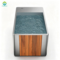 Baignoire Spa Fuerle Tout-en-un pour Bain de Glace en Cèdre Rouge et Acier Inoxydable 110V 220V